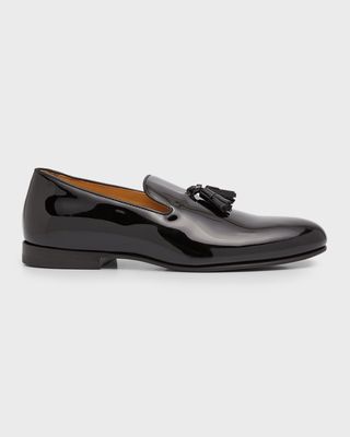 Men's Patent Leather Tassel Loafers