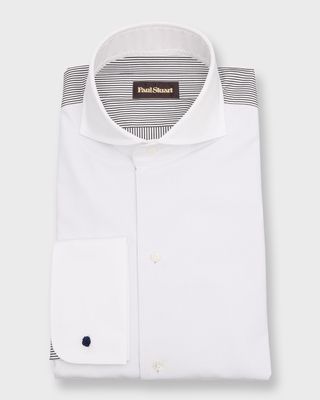 Men's Patterned Cutaway-Collar Tuxedo Shirt