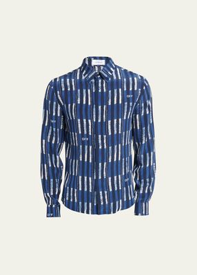 Men's Patterned Silk Sport Shirt