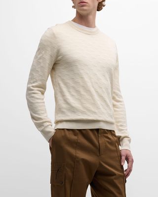 Men's Patterned Silk Sweater