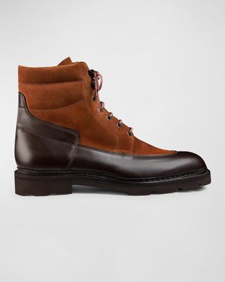 Men's Peak Suede and Leather Lace-Up Boots