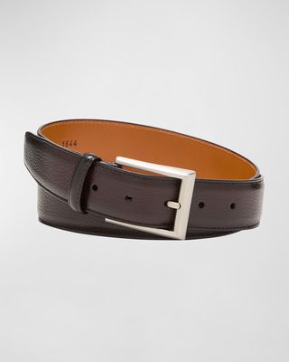 Men's Pebbled Leather Belt