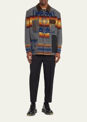 Men's Pendleton Geometric Wool Chore Jacket