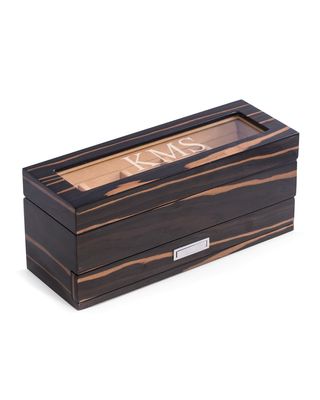 Men's Personalized Wooden Watch %26 Accessory Storage Case