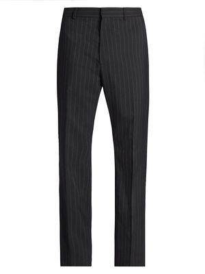 Men's Philly Pinstriped Suit Pants - Black Grey - Size 44