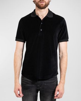 Men's Pierce Ribbed Velvet Polo Shirt