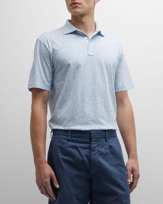 Men's Pilot Mill Sunglasses-Printed Polo Shirt
