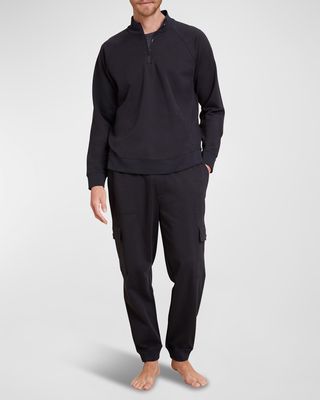 Men's Pima Cotton Half-Zip Pullover Sweater