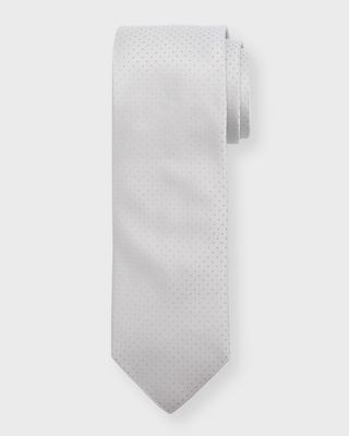 Men's Pin-Dot Silk Tie