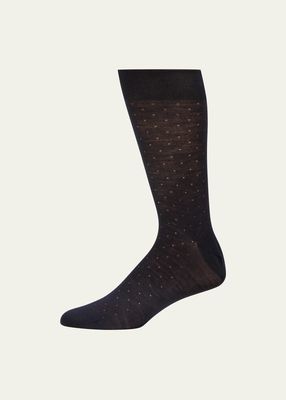 Men's Pindot Mid-Calf Socks