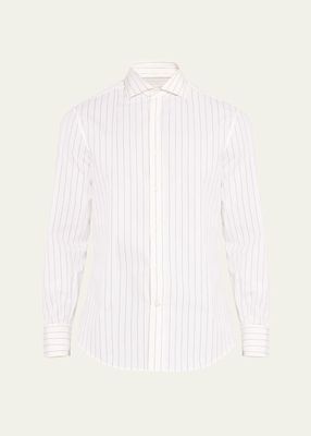 Men's Pinstripe Cotton Sport Shirt