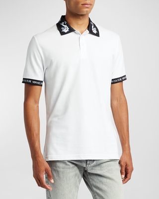 Men's Pique Polo Shirt with Logo Tipping