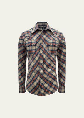 Men's Plaid Flannel Sport Shirt