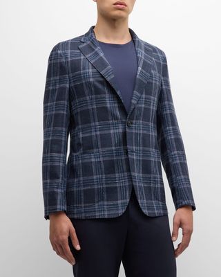 Men's Plaid Wool Sport Coat