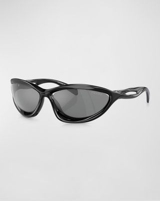 Men's Plastic Wrap Sunglasses