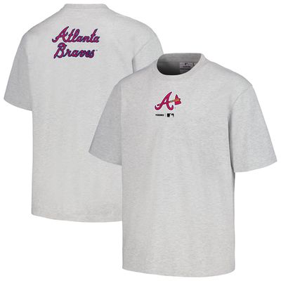 Men's PLEASURES Gray Atlanta Braves Mascot T-Shirt