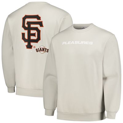 Men's PLEASURES Gray San Francisco Giants Ballpark Pullover Sweatshirt