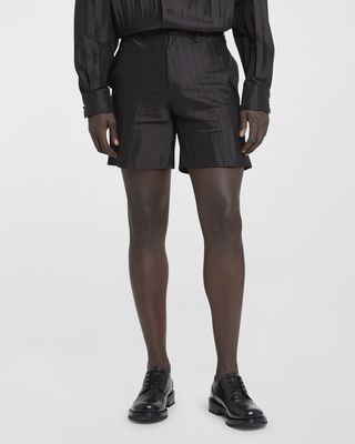 Men's Pleated Nylon Shorts