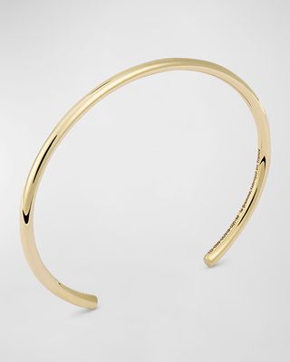 Men's Polished 18K Yellow Gold Cuff Bracelet
