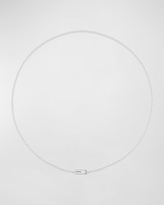 Men's Polished Sterling Silver Cable Chain Necklace