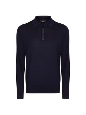 Men's Polo Sweater - Dark Blue - Size 40