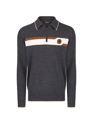 Men's Polo Sweater - Grey - Size 40