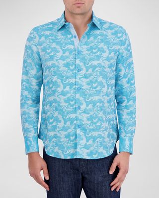 Men's Poseidon Linen-Cotton Sport Shirt