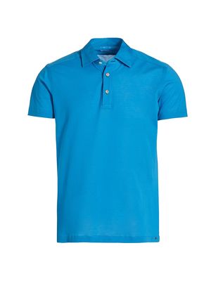 Men's Positano Polo Shirt - Turquoise - Size 16.5