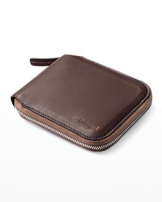 Men's Premium Leather Zip Coin Wallet