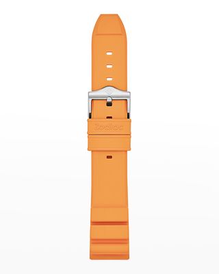 Men's Pro-Diver Orange Rubber Watch Strap, 20mm