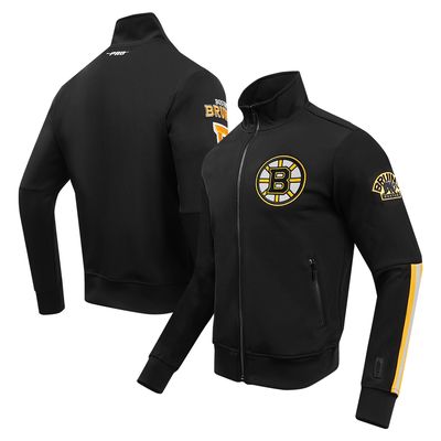 Men's Pro Standard Black Boston Bruins Classic Chenille Full-Zip Track Jacket