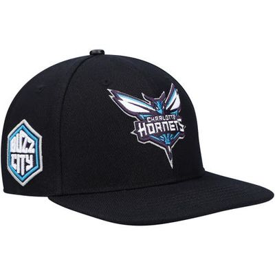 Men's Pro Standard Black Charlotte Hornets Primary Logo Snapback Hat