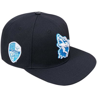 Men's Pro Standard Black Cheyney Wolves Arch Over Logo Evergreen Snapback Hat