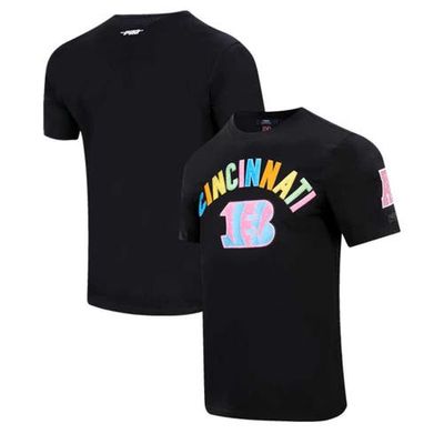 Men's Pro Standard Black Cincinnati Bengals Neon Graphic T-Shirt
