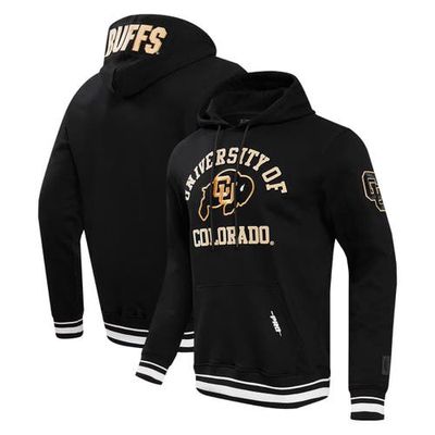 Men's Pro Standard Black Colorado Buffaloes Classic Stacked Logo Pullover Hoodie