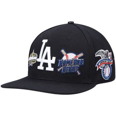 Men's Pro Standard Black Los Angeles Dodgers All-Star Multi Hit Wool Snapback Hat