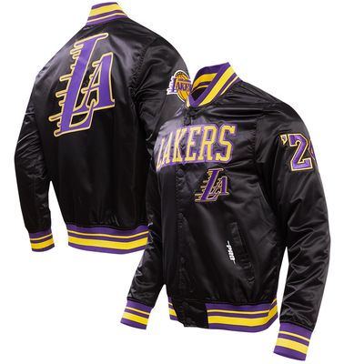 Men's Pro Standard Black Los Angeles Lakers 2023/24 City Edition Satin Full-Snap Jacket