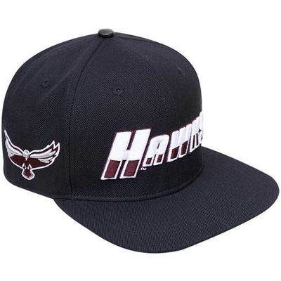 Men's Pro Standard Black Maryland Eastern Shore Hawks Arch Over Logo Evergreen Snapback Hat