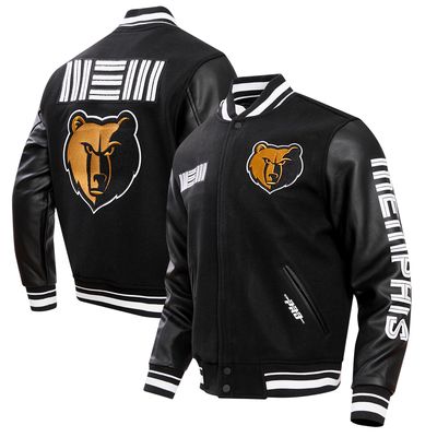 Men's Pro Standard Black Memphis Grizzlies 2023/24 City Edition Full-Zip Varsity Jacket