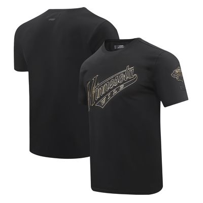 Men's Pro Standard Black Minnesota Wild Wordmark T-Shirt