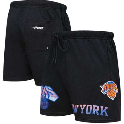 Men's Pro Standard Black New York Knicks City Scape Mesh Shorts