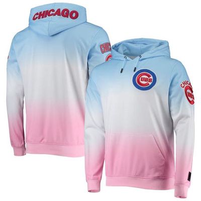 Men's Pro Standard Blue/Pink Chicago Cubs Ombre Pullover Hoodie