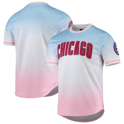 Men's Pro Standard Blue/Pink Chicago Cubs Ombre T-Shirt