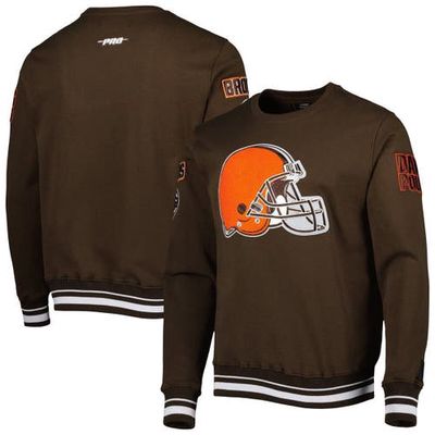 Men's Pro Standard Brown Cleveland Browns Mash Up Pullover Sweatshirt