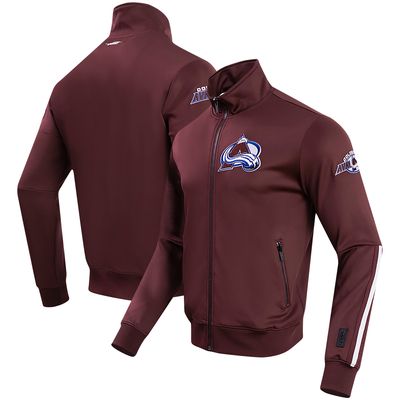 Men's Pro Standard Burgundy Colorado Avalanche Classic Chenille Full-Zip Track Jacket