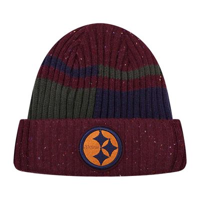 Men's Pro Standard Burgundy Pittsburgh Steelers Speckled Cuffed Knit Hat