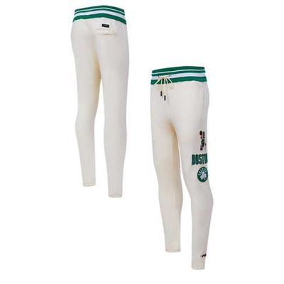 Men's Pro Standard Cream Boston Celtics Retro Classic Fleece Sweatpants