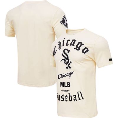 Men's Pro Standard Cream Chicago White Sox Cooperstown Collection Old English T-Shirt