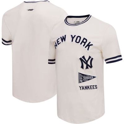 Men's Pro Standard Cream New York Yankees Cooperstown Collection Retro Classic T-Shirt