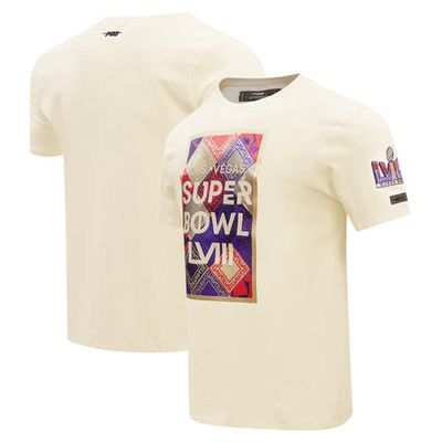 Men's Pro Standard Cream Super Bowl LVIII Box Logo SJ T-Shirt